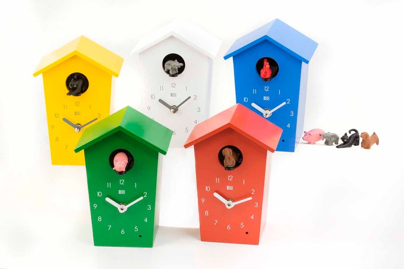 KOOKOO AnimalHouse Green, Small Cuckoo Clock with 5 Farm Animals Sounds (Natural Field Recordings) - Image 5